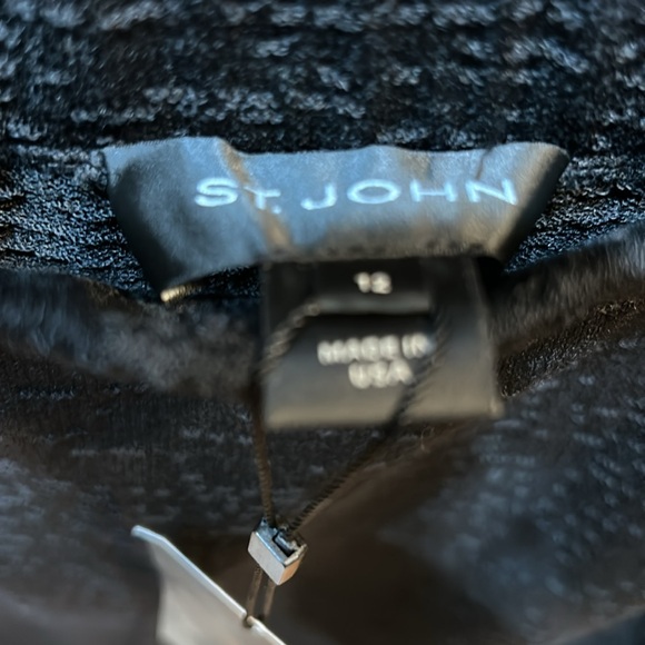 ST. JOHN Caviar SZ 12 Black Skirt - Picture 2 of 4